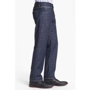 Hugo Boss Mens Iowa Regular Fit Silk Blend Straight Leg Jeans
